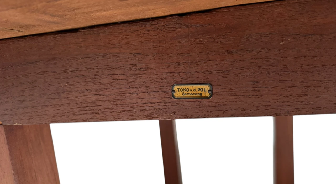 Art Deco Modernist Extending Dining Room Table by Toko v/d Pol Semarang, 1920s